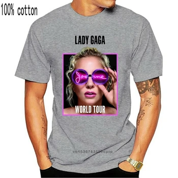 Nova Lady Gaga Irena World Tour Album moška Bela Majica s kratkimi rokavi Velikosti S-3XL Majica s kratkimi rokavi za Vroče Teme Moških Kratek Rokav Tiskanja