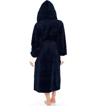 Ženski kopalni plašč pižamo zgosti toplo pižamo zimskih unisex hooded plišastih pižamo S-XL velikost srčkan za odrasle kopalni plašč pižami