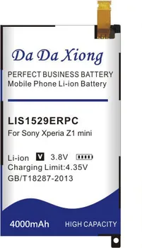 Da Da Xiong 4000 mah LIS1529ERPC Li-ion Baterijo Telefona za Sony Xperia Z1 mini Z1mini D5503 Z1 Kompakten M51w