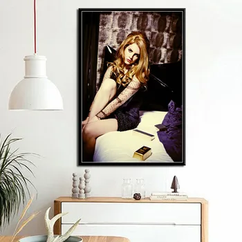 Lana Del Rey Glasbe Je Pevka Plakatov In Fotografij Platno Barvanje Slike Na Steni Umetnost, Vintage Dekorativni Doma Dekor Cuadro