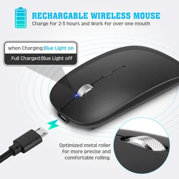 SeenDa Novi Kovinski Valj Bluetooth Miška 2.4 G Wireless Mouse Bluetooth 5.0 za iPad, Prenosni Telefon Slinet Miši PC Mause 14423