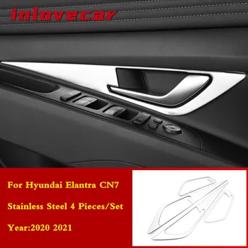 Za Hyundai Elantra CN7 2020 2021 Pribor iz nerjavečega jekla Avto notranja vrata Skledo zaščitnik okvir Pokrova Trim Avto Styling 4pcs 14435