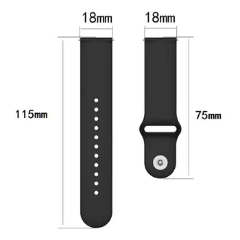Trajno Watch Band Klasičnih Občutljivo Teksturo 18 mm Watch Band Manšeta Silikonski Hitro Sprostitev Zapestje Traku za Xiaomi Watch