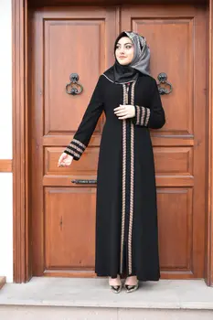 Ženske Hidžab oblačila Abaya Plus Velikost Ročno Vezenje Abaya Muslimansko Obleko Maxi tam kaftan obleke za ženske krilo Rabia svilene tkanine 14497