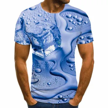 2021 nov tri-dimenzionalni tri-dimenzionalni T-shirt za moške poletne 3D tiskanje priložnostne in udobno T-shirt vrh Tee 110-6XL 145721
