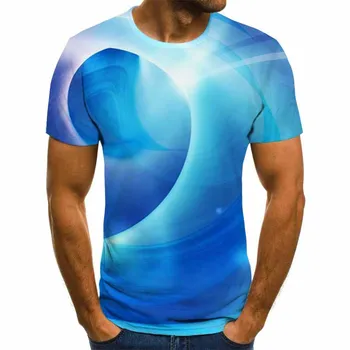 2021 nov tri-dimenzionalni tri-dimenzionalni T-shirt za moške poletne 3D tiskanje priložnostne in udobno T-shirt vrh Tee 110-6XL