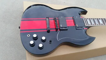Visoka kakovost električna kitara rose lesa fingerboard 22 fret rdečo črto