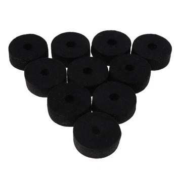 10pcs 35x15mm Black Felts Podložke Blazine Cymbal Stojijo Zamenjavo za bobne