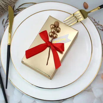 50pcs Nova edinstvena personalized Chocolate posodo bonbone škatle za poročni vrnitev darila po meri korist polje za goste, Darila, Dekoracija 146413