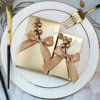 50pcs Nova edinstvena personalized Chocolate posodo bonbone škatle za poročni vrnitev darila po meri korist polje za goste, Darila, Dekoracija