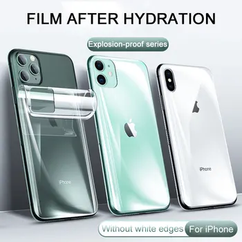 Polno Kritje Mehko Hydrogel Film Za iPhone 11 12 MAX Pro mini Zaslon Patron Na iPhone 7 8 6s Plus SE 2020 XR X XS Max Nazaj Filmu