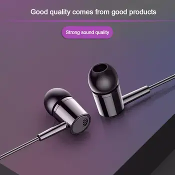 Stereo Bas Slušalke Za V Uho Računalnik Subwoofer Univerzalni Mikrofon Slušalke Za Telefone Samsung Xiaomi Iphone Apple