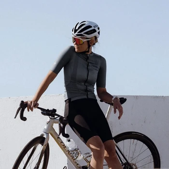 Attaquer Camiseta ciclismo mujeres 2021 Fit telo ekipa dirka short sleeve Jersey ženske belo oranžni Aero Lahek cikel jersey