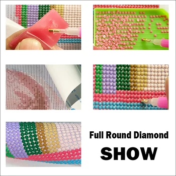 5D Diy Diamond Slikarstvo mozaik, poln Kvadrat/Krog Diamond Vezenje Navzkrižno Šiv kompleti Akvarel matere in otroka, za sobo Dekor