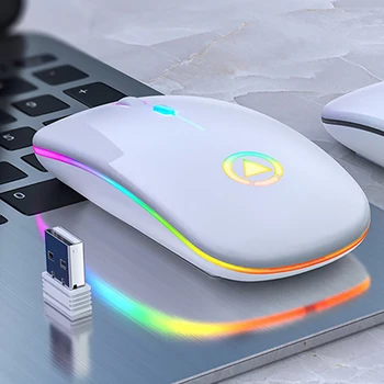 Brezžično Miško RGB Bluetooth Računalniško Miško Gaming Tiho Polnjenje Ergonomska Mause Z LED Osvetljen USB Miši Za Prenosni RAČUNALNIK 14849