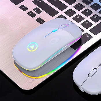 Brezžično Miško RGB Bluetooth Računalniško Miško Gaming Tiho Polnjenje Ergonomska Mause Z LED Osvetljen USB Miši Za Prenosni RAČUNALNIK