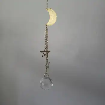 Luna Suncatcher Kristalno Prizma-Star Doma Dekor - Nebesnih Darila za novo Hišo - Moon, Sun Catcher,Okultno Dekor