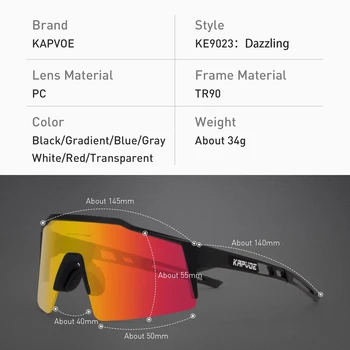 Kapvoe 2021 Kolesarjenje sončna Očala Za Ženske Človek MTB Kolo Očala Šport Očala UV400 Polarizirana Windproof Očala Izposoja Opreme 149376