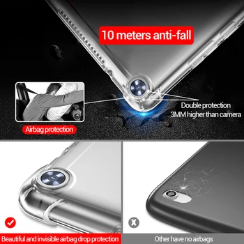 Shockproof Silikonsko Ohišje Za Huawei MatePad Pro 10.8 MRX-W09/W19/AL09 Prozorno Gumo, zračna Blazina Prilagodljiv Odbijača + Kaljeno Steklo