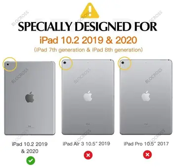 Za Apple IPad 10.2-Inch 2019 7. 8. Generacije Tablični Primeru Lahki Smart Cover Magnetne za iPad 7 8 Primeru Projekcijska Stojala Capa