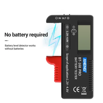 1,2 V-4.8 PROTI AAA AA Baterija Digitalni Tester ANENG BT-168 PRO Gumb Celice Checker za Gospodinjstvo Baterije Testiranje Dekoracijo 150559