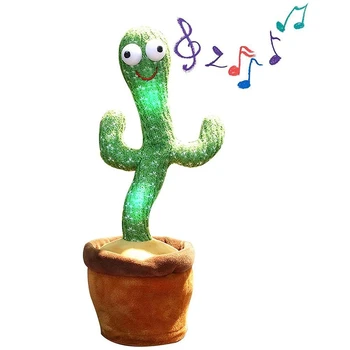 Učenje, Da Govorijo, Sukanje, Plišastih Igrač Svetlobna Snemanje Kaktus Plišastih Igrač Električni Petje Pesmi, Ples In Sukanje Kaktus