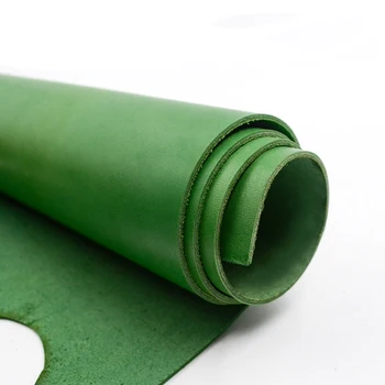 DIY ročno izdelan material usnje carving usnje prva plast usnja, olivno zelena barva 152147