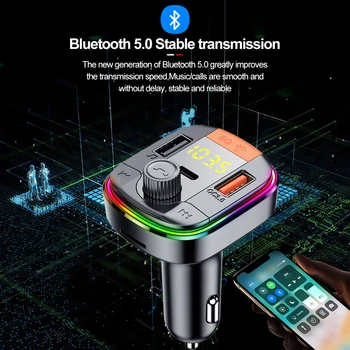 Komplet Bluetooth 5.0 Prostoročni Brezžični Oddajnik FM LCD-MP3 Predvajalnik, USB Polnilec, QC 3.0 Za Mercedes Benz W203 W211 W204 W210