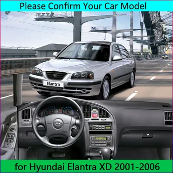Avto armaturne plošče Izognili svetlobe Kritje Dash Mat Za Hyundai Elantra XD 2001 2002 2003 2004 2005 2006 Auto Non-slip Sonce Odtenek Preprogo