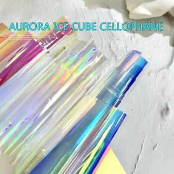 Aurora Ice Cube Nalepke Za Nohte & Decals Celofan Pisane Bonbone Nalepke Za Nohte Za Manikuro Dekoracijo Nohtov Art Pripomočki
