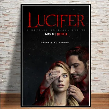 Novo Lucifer 2019 TV Serije Kažejo Novo Sezono Domov Dekoracijo Platno Slikarstvo Plakatov in Fotografij Wall Art Slike za dnevno Sobo