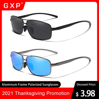 GXP aluminijast Okvir Polarizirana Ultralahkih Visoko Kakovostna sončna Očala Moški Ženske UV400 Zrcalni Objektiv, Classic, Retro Slog, sončna Očala