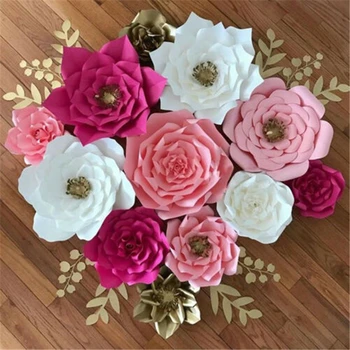 AA 30 cm Papir Cvet Ozadje Steno 30 cm Velikan Rose Cvetje DIY Poroka Stranka Dekor