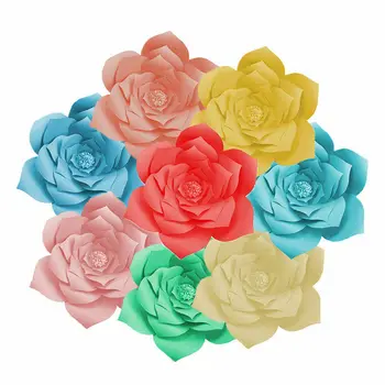 AA 30 cm Papir Cvet Ozadje Steno 30 cm Velikan Rose Cvetje DIY Poroka Stranka Dekor