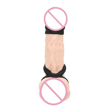 IKOKY Mehki Silikonski Penis Extender Širitve Elastična Penis Prstan za Večkratno uporabo Spolnih Igrač za Moške Zamudo Izliv Petelin Obroč