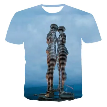 3D tiskanje T-shirt 2021 moda ustvarjalne živali natisni T-shirt poletje fant in dekle srčkan kuža kratek sleeved majica s kratkimi rokavi