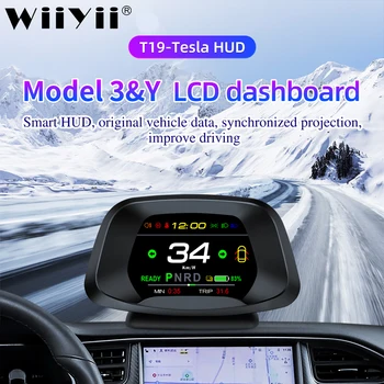 WIIYII HUD Profil T19 Glavo gor prikaz Hitrosti merilnik Hitrosti Obračanja svetlobe Prestavi Vodnik Baterije zaslon za tesla model 3 dostop z avtomobilom