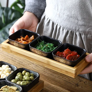 Ustvarjalne keramična mreža sadje ploščo prigrizek ploščo, ki služijo krožnik Japonski majhno posodo z pladenj Doma namizje suho sadje malica pladenj