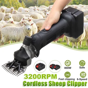 3200RPM 6 hitrost Akumulatorski Električni Ovce Hišne Las Clipper Striženje Kit Strižna Volne Cut Kozje Živali na Kmetiji Cut Pralni W/ Baterija 156612