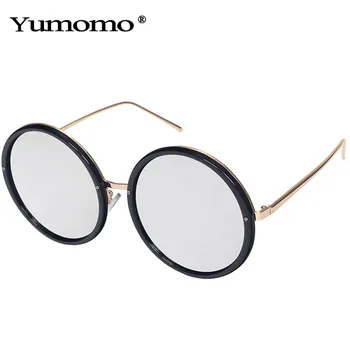 2020 Velik Okvir Okrogla sončna Očala Ženske Moški Modni Pregleden Okvir Odtenki UV400 Letnik Očala Oculos 156