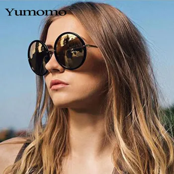 2020 Velik Okvir Okrogla sončna Očala Ženske Moški Modni Pregleden Okvir Odtenki UV400 Letnik Očala Oculos