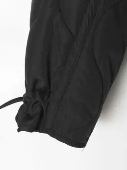 2020 Nove Ženske Jeseni, Pozimi Tanke Oversize Svoboden Hooded Bombaž, Oblazinjeni Dame Jopiči Solid Black Bat Rokav Parka Outwear Coats