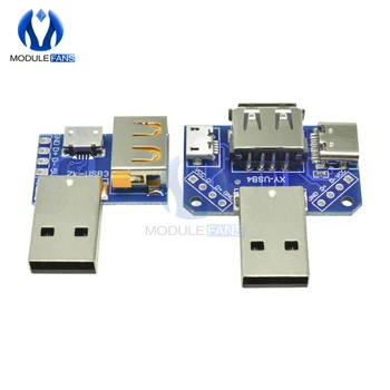 2.54 2.54 mm mm USB Pretvornik Standard USB Ženski Moški-Micro USB Tip-C, da 4P Terminal Adapter svet Diy Elektronskih