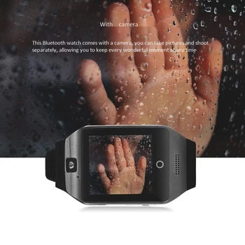Pametna ura s Kamero, V18 Bluetooth Smartwatch KARTICE TF Kartico v Režo za Fitnes Dejavnosti Tracker Sport Pazi za Android 15731