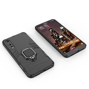 Luksuzni Oklep Obroč Ohišje Za Huawei P Smart Primeru Magnetni Anti-Padec Mehko Rob Shockproof Polno Nazaj Primeru Za Čast 10 8X V10 Pokrov 157594
