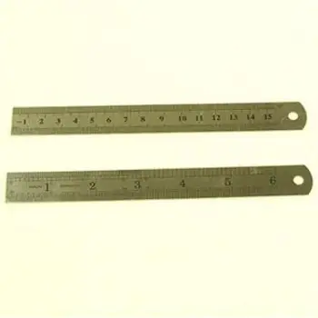 1pc Srebro 15 cm Visoko Kakovostnega Jekla Kovinsko Ravnilo Funkcionalne Kartiranje Toolschool Pisarniški Material Material za Risanje