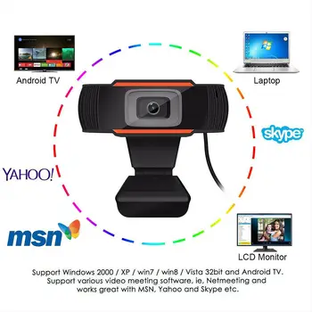 Webcam HD 1080P 720P Spletna Kamera, USB, Igralec Web Kamera Z Mikrofonom Youtube Video učenje Webcan Za PC Računalnik Laptop Prenosnik