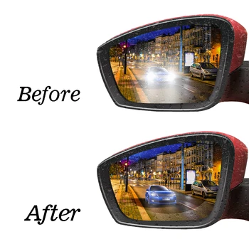 1 Par Avto Anti-Glare Dež Mister Hidrofobne Rearview Mirror Zaščitno Folijo Rainproof Nepremočljiva Nalepke Auto Dodatki 159657