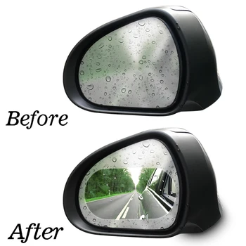 1 Par Avto Anti-Glare Dež Mister Hidrofobne Rearview Mirror Zaščitno Folijo Rainproof Nepremočljiva Nalepke Auto Dodatki