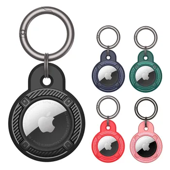 Zaščitni ovitek za Apple Airtag Zraka Oznako Ogljikovih Vlaken Silikonski Primerih Airtags Keychain Ključnih Verige Dodatki